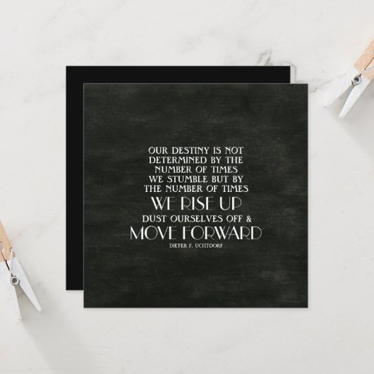 De verhoging omhoog en beweegt vooruit Inspirerend Kaart (Voorkant / Achterkant in situ)