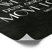 De verhoging omhoog en beweegt vooruit Inspirerend Poster (Hoek)