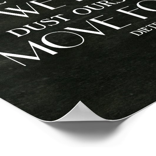 De verhoging omhoog en beweegt vooruit Inspirerend Poster (Hoek)