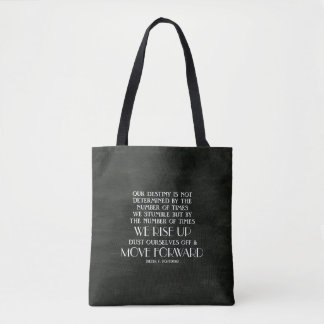 De verhoging omhoog en beweegt vooruit Inspirerend Tote Bag