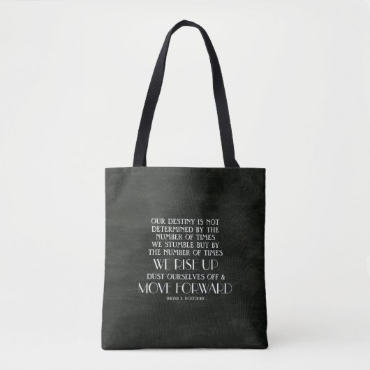 De verhoging omhoog en beweegt vooruit Inspirerend Tote Bag (Voorkant)