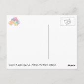 De Verhoogde weg van de reus, Co. Antrim, Briefkaart (Achterkant)