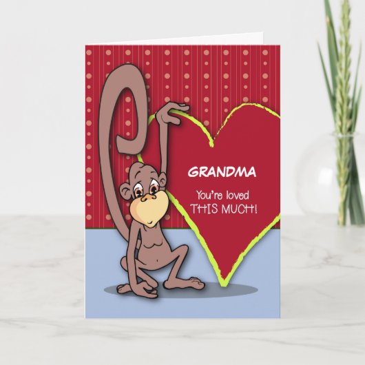 De Verhouding van de douane, Kute Monkey op de Dag Feestdagen Kaart (Voorkant)