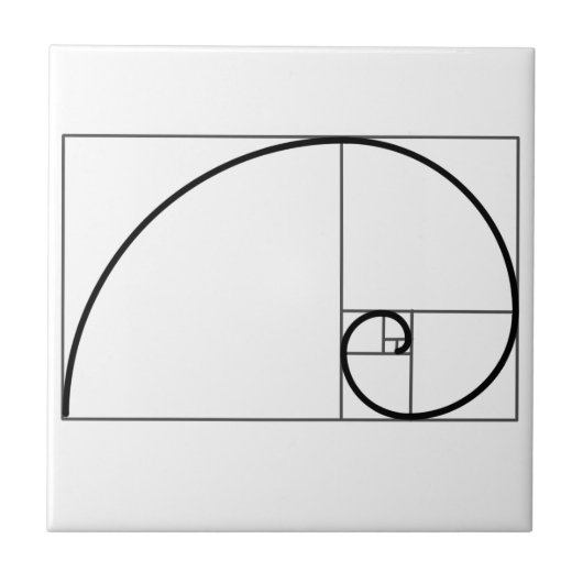 De Verhouding van Fibonacci Tegeltje (Voorkant)