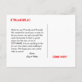 De verhuisdoos aankondigingskaart (Achterkant)