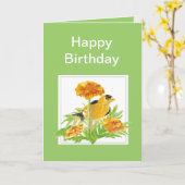 De Verjaardag, de Distelvink & de Goudsbloem van Kaart (Gele Bloem)