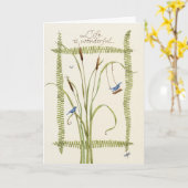 De verjaardag/het Leven zijn Prachtig Kaart (Gele Bloem)