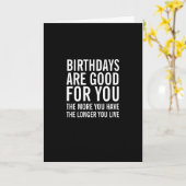 De verjaardag is goed voor je grappige verjaardags kaart (Gele Bloem)