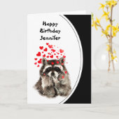 De verjaardag koestert & kust de Dierlijke Douane Kaart (Gele Bloem)