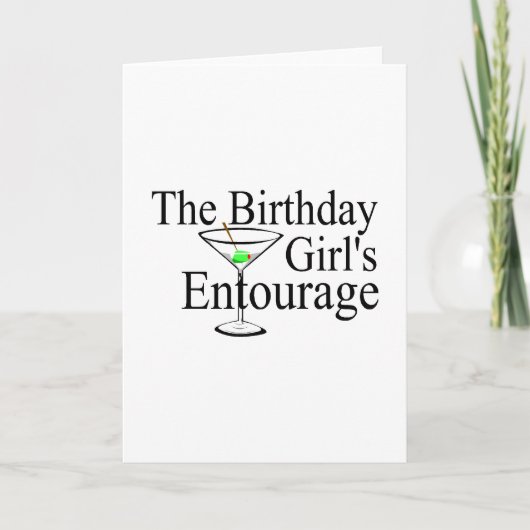 De Verjaardag Meisjes Entourage Kaart (Voorkant)