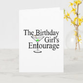 De Verjaardag Meisjes Entourage Kaart (Gele Bloem)