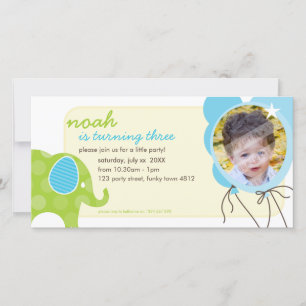 DE VERJAARDAG NODIGT PHOTOCARD UIT:: olifant +