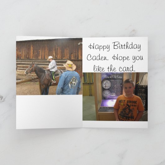 De Verjaardag van Caden Kaart (Binnen)