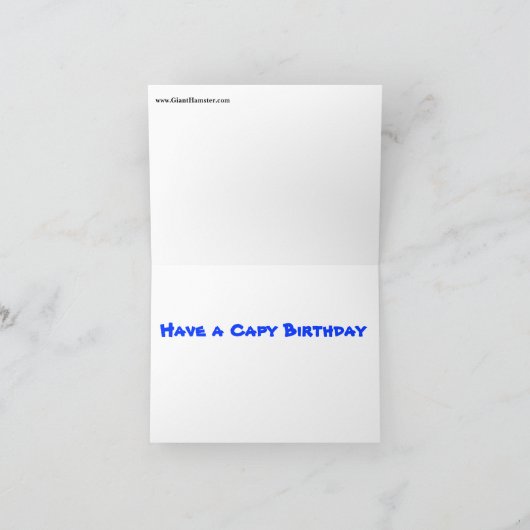 De Verjaardag van Capy van Caplin Rous Kaart (Binnen)