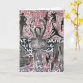 De Verjaardag van dansers Kaart (Gele Bloem)