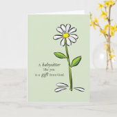 De Verjaardag van de babysitter, Godsdienstige Kaart (Gele Bloem)