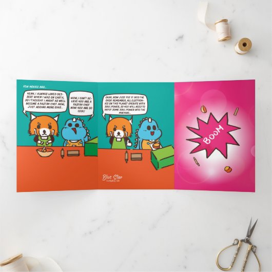 De verjaardag van de bakkerij ramp drieluik aankondiging (Binnen)