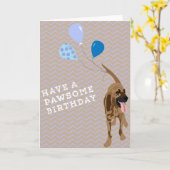 De Verjaardag van de bloedhond Kaart (Gele Bloem)