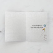 De Verjaardag van de broer met schittert Kaart (Binnen)