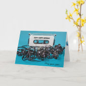 de verjaardag van de cassetteband kaart (Gele Bloem)