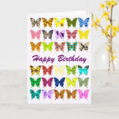 De Verjaardag van de Collage van de vlinder Kaart (Gele Bloem)