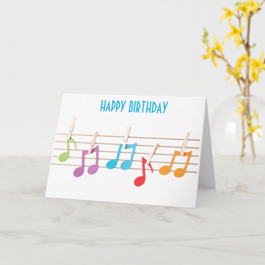 **DE VERJAARDAG VAN DE COLLEGA** ZET DE MUZIEK OP  KAART (Gele Bloem)