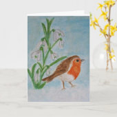 De verjaardag van de de groetenkaart van Robin van Kaart (Gele Bloem)