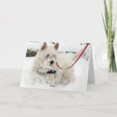 De verjaardag van de de groetenkaart van Westie Bedankkaart (Achterkant)