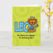 De Verjaardag van de dierenriem - Leeuw Kaart (Gele Bloem)