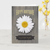 De Verjaardag van de dochter, Rustiek Hout en Kaart (Gele Bloem)