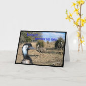 De Verjaardag van de emoe kaart-past aan Kaart (Gele Bloem)