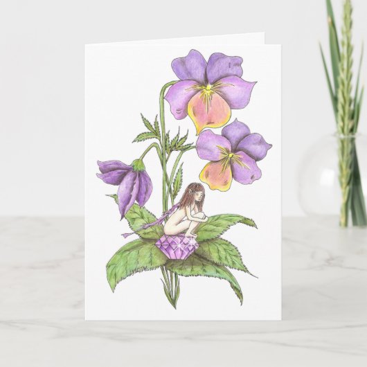 De Verjaardag van de Fee van februari Kaart (Voorkant)