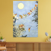 “De verjaardag van de feeën” van Heath Robinson Canvas Afdruk (Insitu (Woonkamer))
