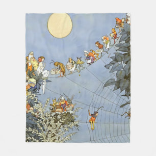 “De verjaardag van de feeën” van Heath Robinson Fleece Deken
