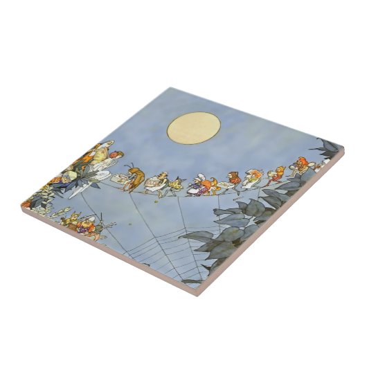 “ De verjaardag van de feeën” van Heath Robinson Tegeltje (Zijkant)