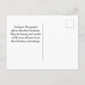 De verjaardag van de geboorte van Jezus, de kerstn Briefkaart (Achterkant)