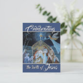 De verjaardag van de geboorte van Jezus, de kerstn Briefkaart (Staand voorkant)