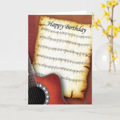 De Verjaardag van de Gitaar van Accoustic Kaart (Gele Bloem)