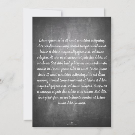 De verjaardag van de groeten op het bord (Achterkant)