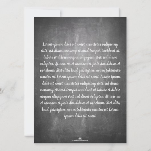 De verjaardag van de groeten op het bord (Achterkant)