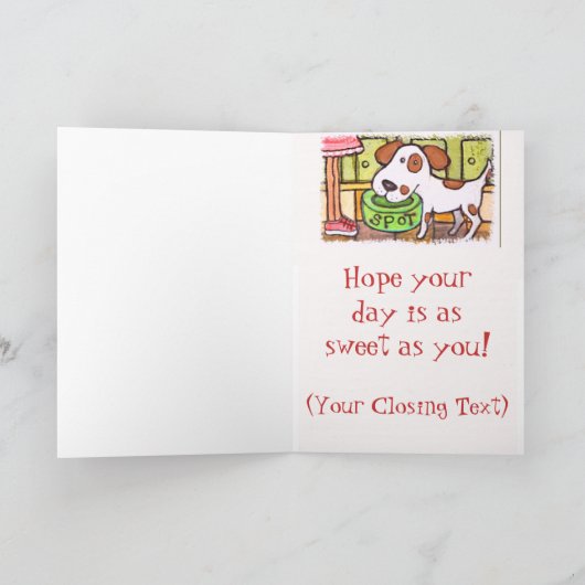 De Verjaardag van de Hond van de douane Kaart (Binnen)