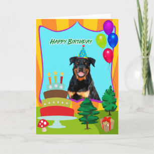 De Verjaardag van de Hond van Rottweiler Kaart