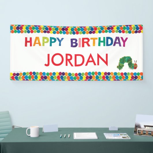 De Verjaardag van de Hongerige Rups Spandoek (Beurs)