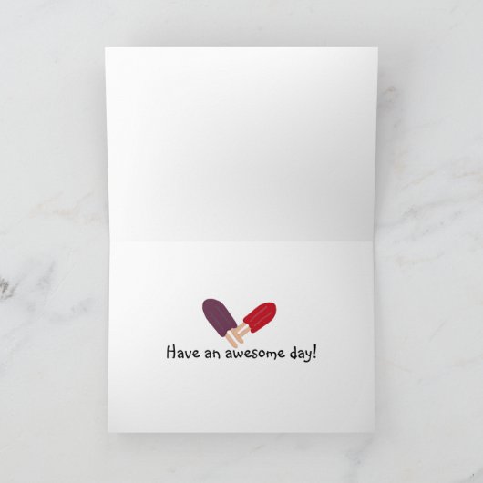 De Verjaardag van de ijslolly Kaart (Binnen)