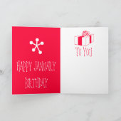 DE VERJAARDAG VAN DE KAT VAN JANUARI KAART (Binnen)