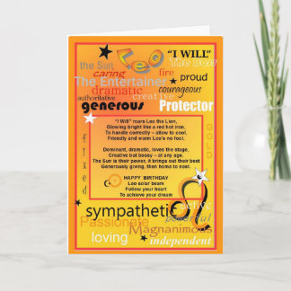 DE VERJAARDAG VAN DE LEEUW KAART