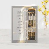 De Verjaardag van de Muziek van het euphonium Kaart (Gele Bloem)