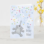 De Verjaardag van de Naam van de douane met Blije Kaart (Gele Bloem)