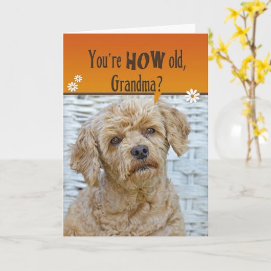 De Verjaardag van de oma Kaart (Gele Bloem)