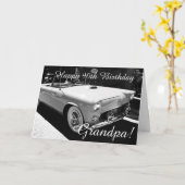 De verjaardag van de opa - Oldtimer Kaart (Gele Bloem)